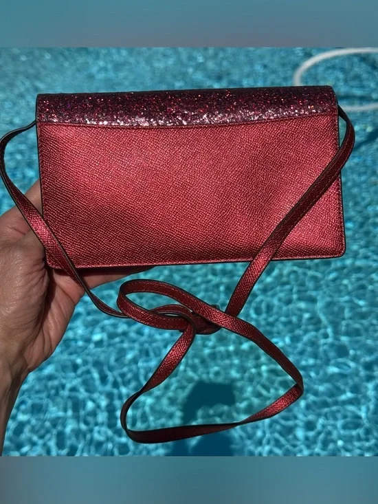 Coach Hayden  Crossbody Clutch in Ruby glitter NWOT - Picture 6 of 16